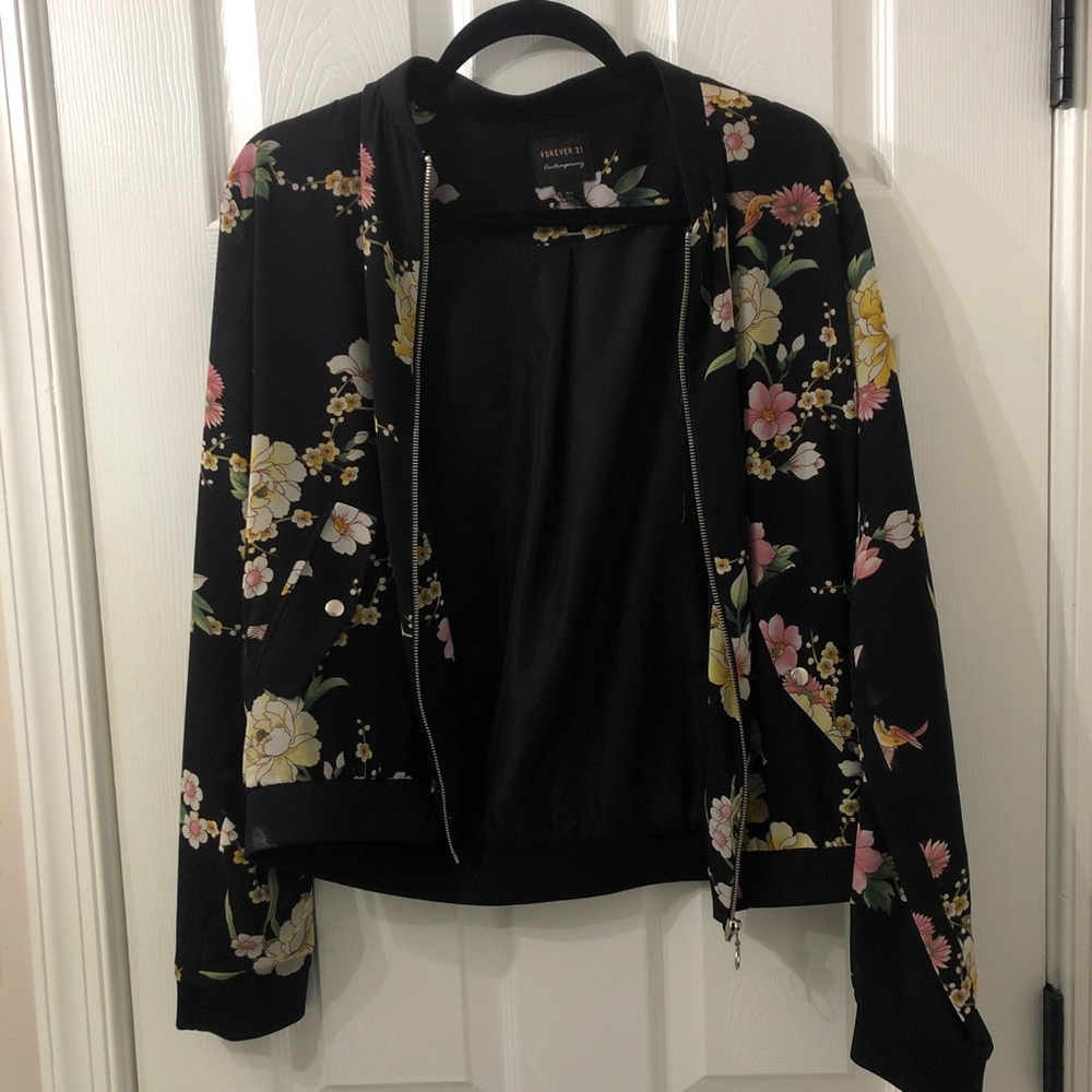 Japanese floral bomber jacket